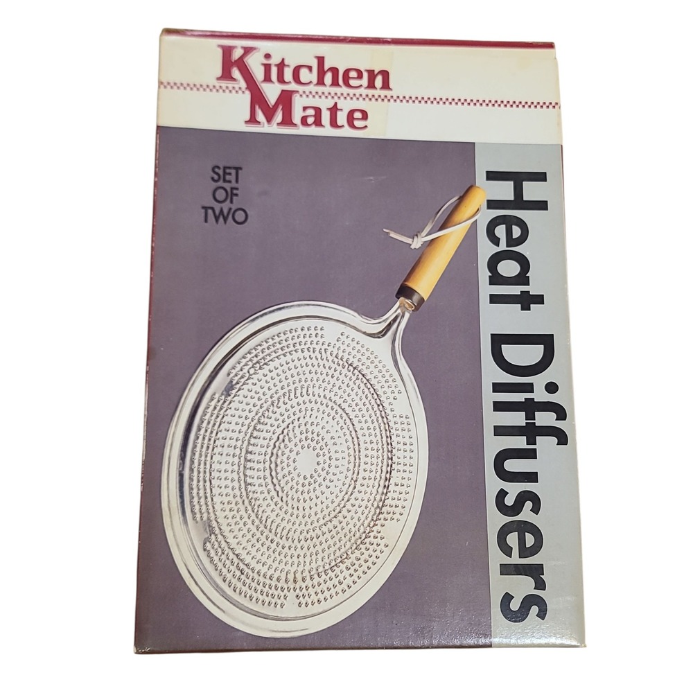 Kitchen Mate Simmer Ring Heat Diffuser Set 2 Double Boiler Vintage